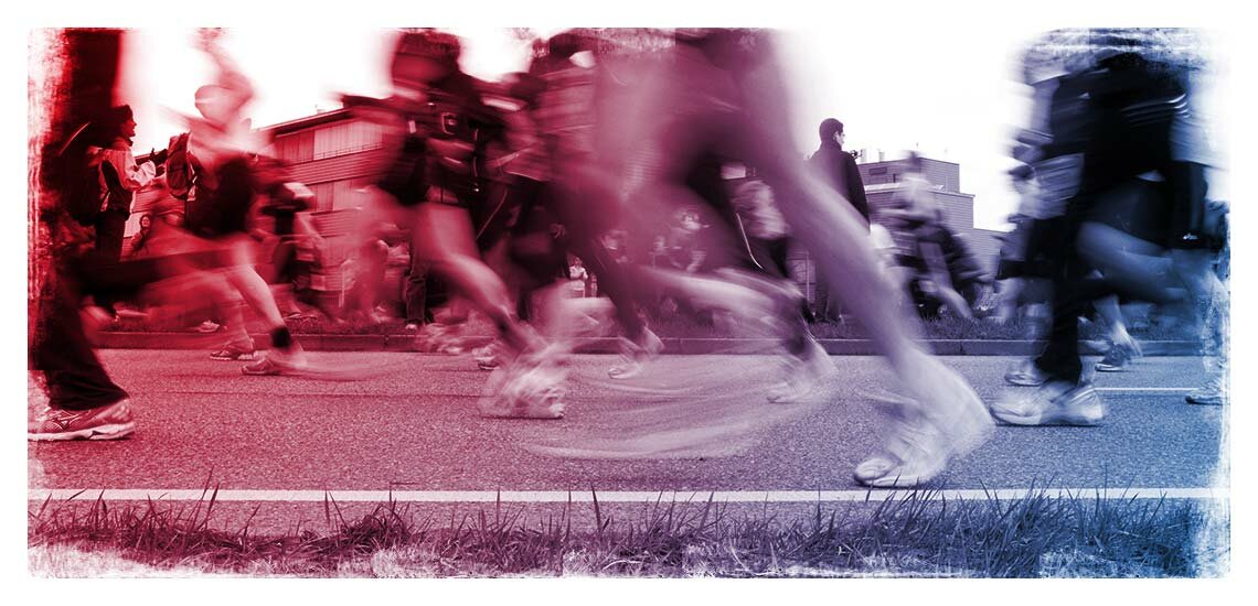 Runners taking part in the Swindon Half Marathon